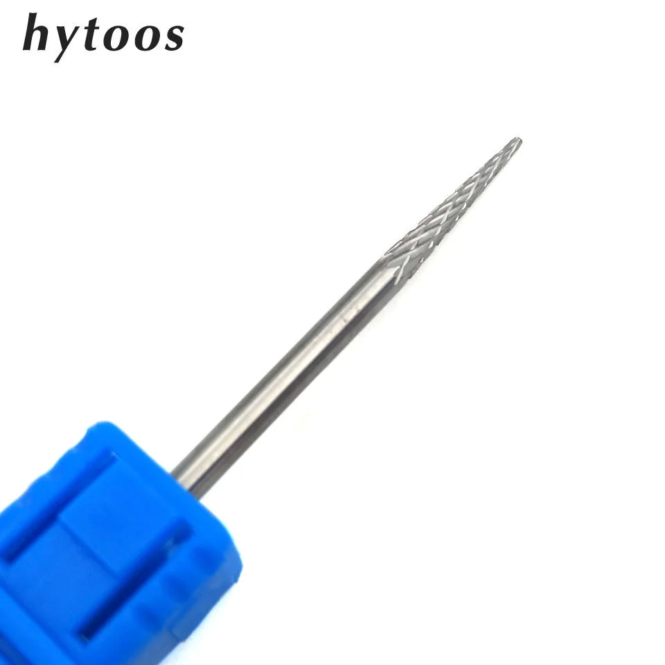 

HYTOOS Spear Tungsten Carbide Nail Drill Bit 3/32" Rotary Cuticle Burr Bits For Manicure Drill Accessories Nail Tools