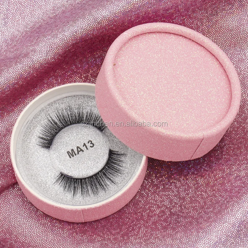 

DHL Free Shipping 24 Styles 3D False Mink Private Label 100% Handmade Super Natural Eyelashes One Pair With Pink Gift Box, Natural black