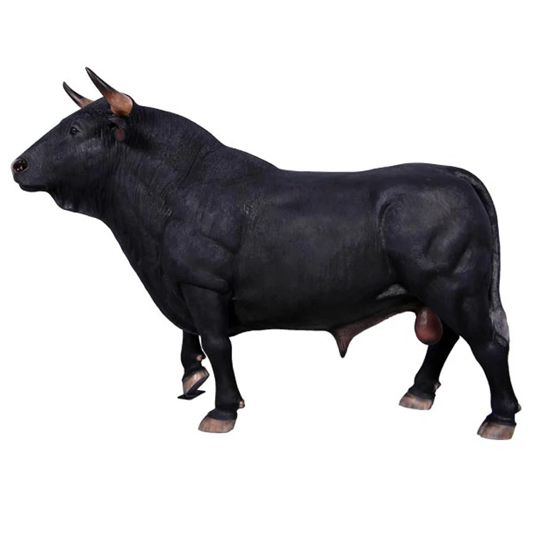 Spanish Fighting Bull Life Size Statue