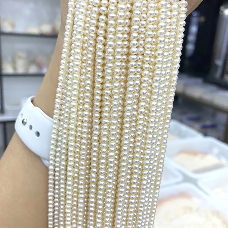 

Retail Wholesale Price 3-12mm round shape white 3A Natural Freshwater Pearl Loose Beads Strand for making Necklace Pearls Strand