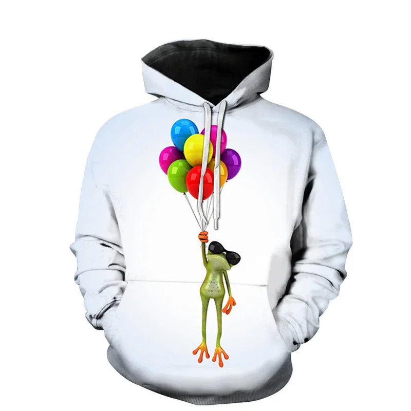 

Frog Balloon design 3D sublimation printed hoodie T-shirt