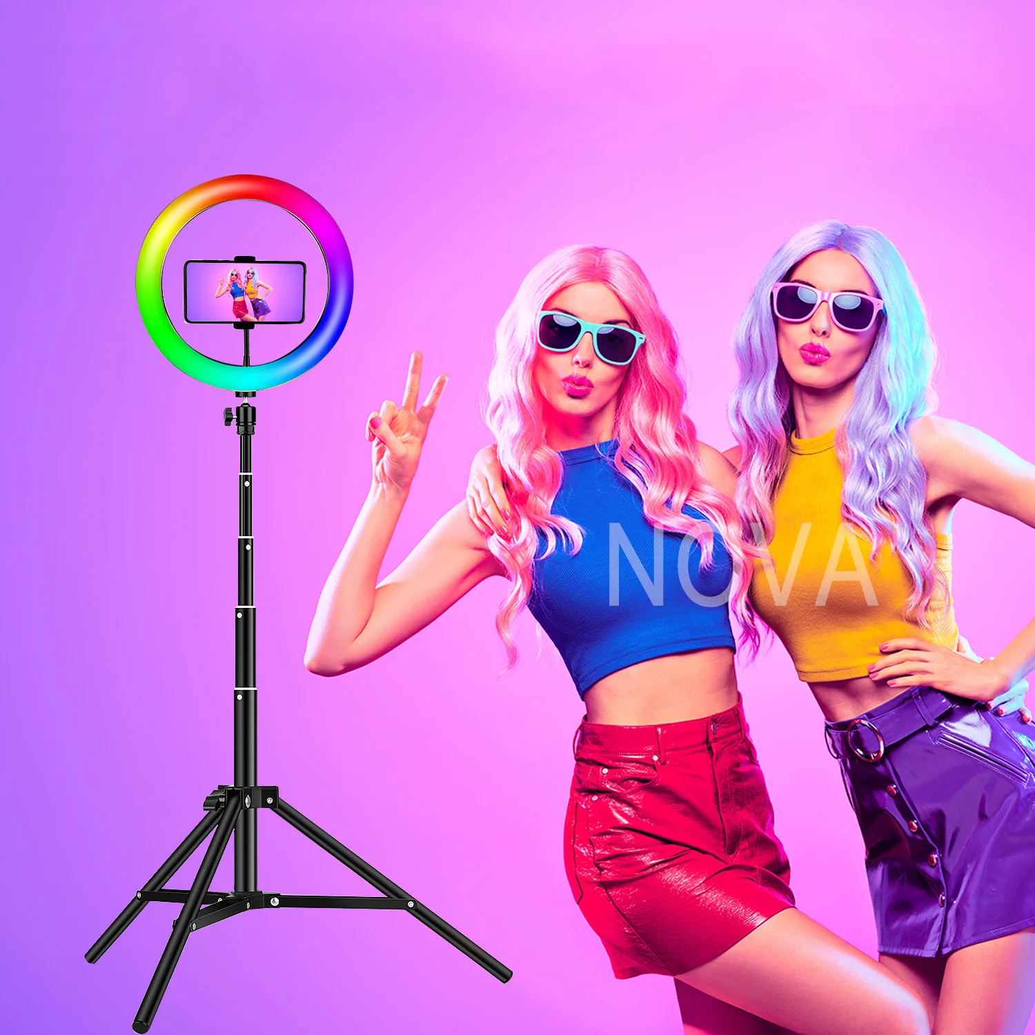 
Amazon 8inch 10.2inch Halo Table Usb Beauty Video Studio Photo Circle Lamp Dimmable Selfie Led Ring Light With Tripod Stand 