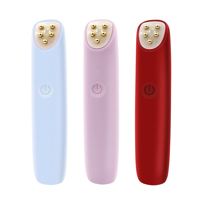 

Portable Heated Sonic Eye Massager Wand Rechargeable Roller Wand Anti Wrink electric eyes massager pen