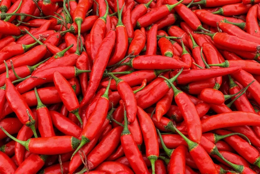 Close-up of Dried Chile de Árbol