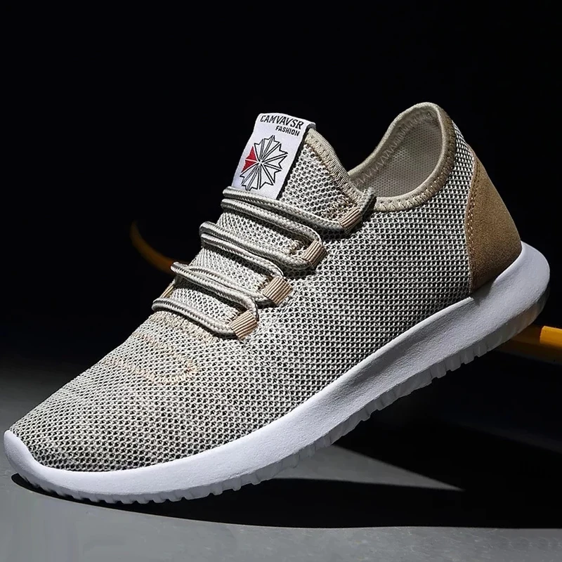 

2021 men's casual shoes sneakers summer fly woven mesh light breathable lace-up comfortable sports fashion large size shoes