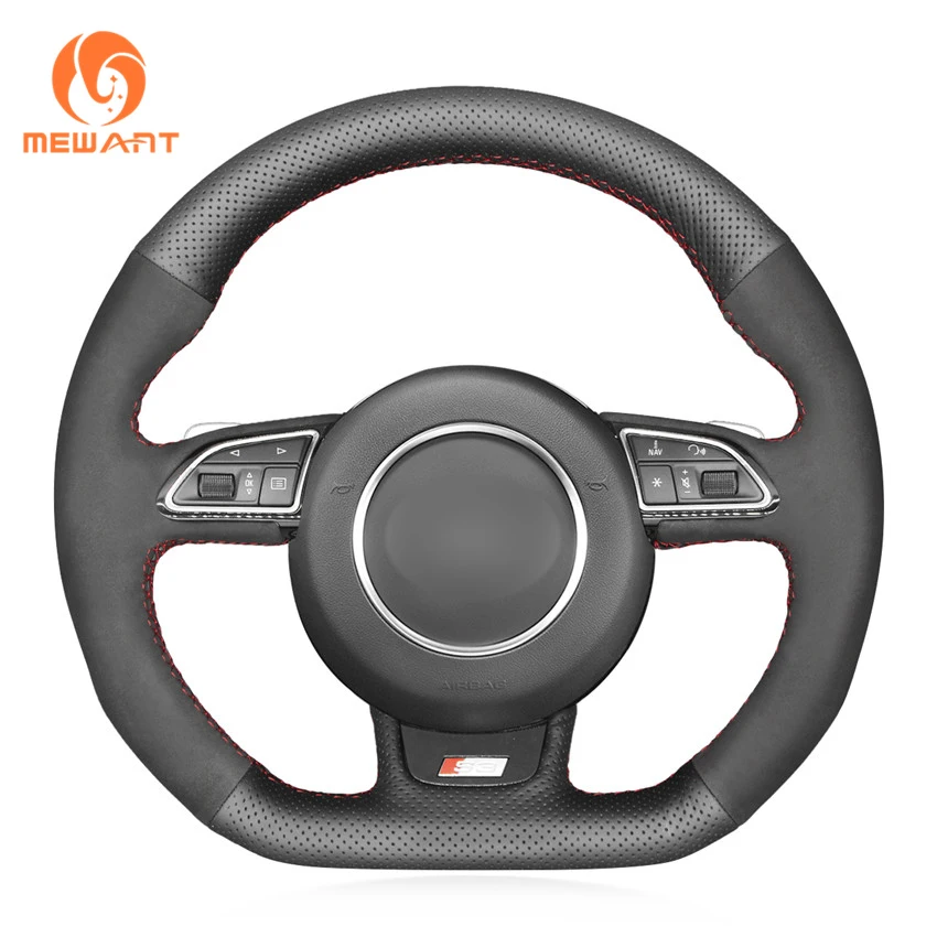 

Hand Stitched Soft Suede Leather Steering Wheel Cover for Audi A5 A7 RS5 RS7 S3 S4 S5 S6 S7 SQ5