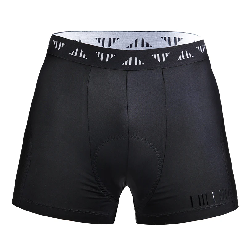 

Professional black quality pattern edge padded bike cycling underwear