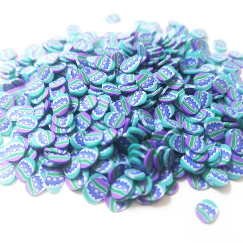 
Easter egg polymer clay slices sprinkled with DIY nail slime supplies charm, sprinkled with DIY slime supply accessories 