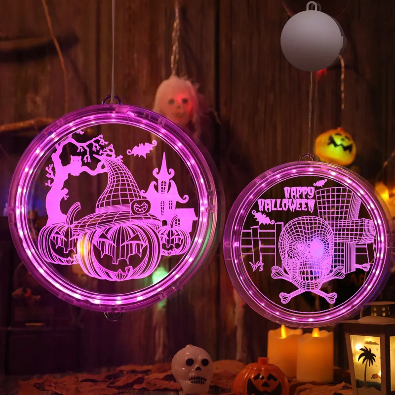 Led 3D Acrylic Halloween Decoration Light Battery Holiday Light For Halloween Decoration Lamp