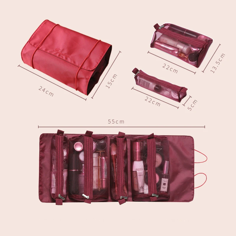 

OEM Factory Price Folded Travel Cosmetic Toilet Travelling Toiletry Makeup Bag