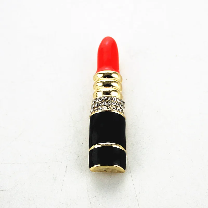 

Women Brooch Lipstick Zircon Lip Pins Fashion Sexy Brooch Clothes Lapel Button Metal Pin Brooch for Women Jewelry Gift