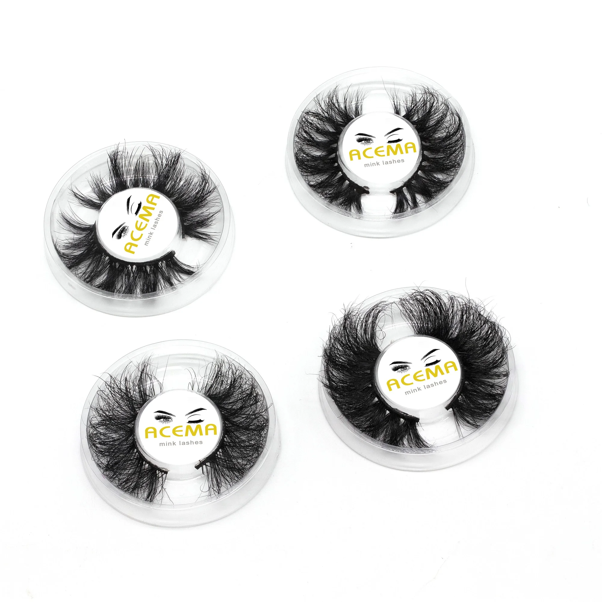 

2021 Wholesale lashes Vendor dramatic fluffy 25mm false 3D real siberian mink full strip eyelashes with customized packaging box, Natural black