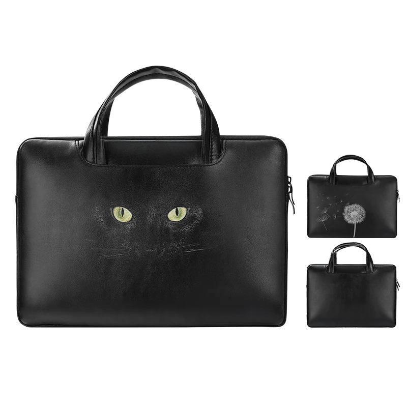 

Waterproof tablet bag laptop business case bag handbag black PU fashion laptop bag