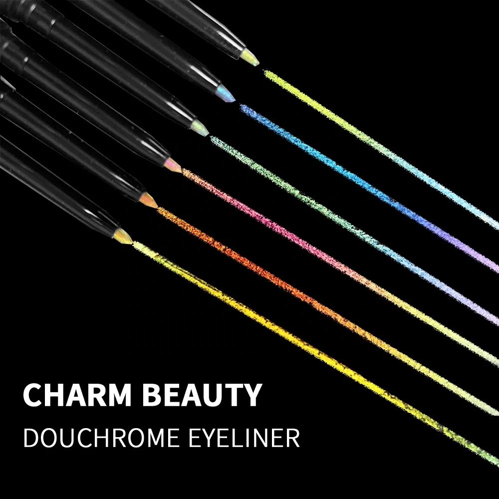 

Cosmetic Private Label Multichrome Eyeliner Pencil Color Changing Chameleon Eyeliner Colorful Waterproof Duochrome Gel Eyeliner, 6colors