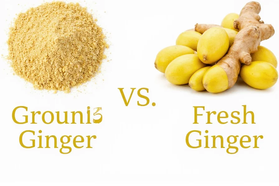 Proper storage methods for ground and fresh ginger in kitchen