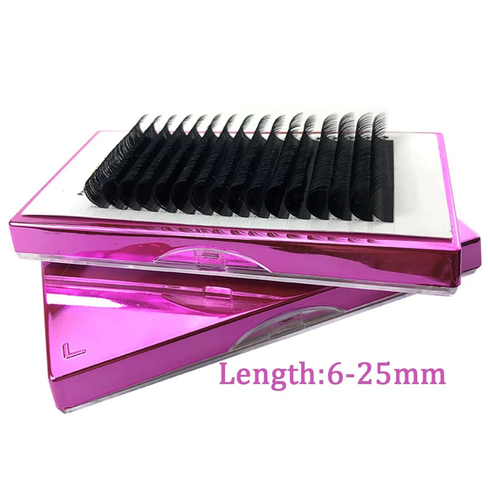 

Hot-Selling Individual Easy Fanning Fast Eyelash Extensions 25mm Mink Lashes Custom Eyelash Packaging Box Vendor, Dark matte black