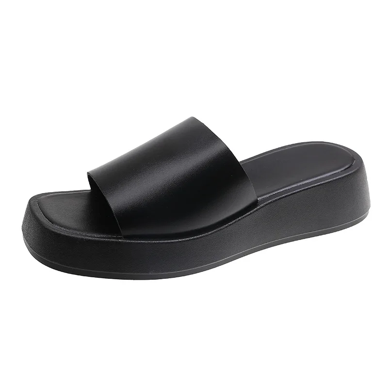 

Dropshipping Custom Logo Fashion Wedges Slide Sandals Women Comfortable Platform Slides Slippers