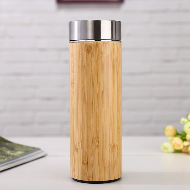 340ml 410ml 500ml Bamboo Stainless Steel Thermo Water Bottle/vacuum ...