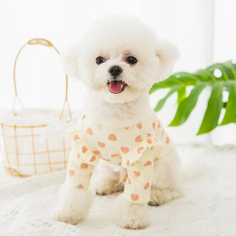 

Pet Shirts Dog Bottom Shirt Spring and Autumn Thin Style Cat Small Puppy Teddy Dog Shirt for Small Dogs, Pink