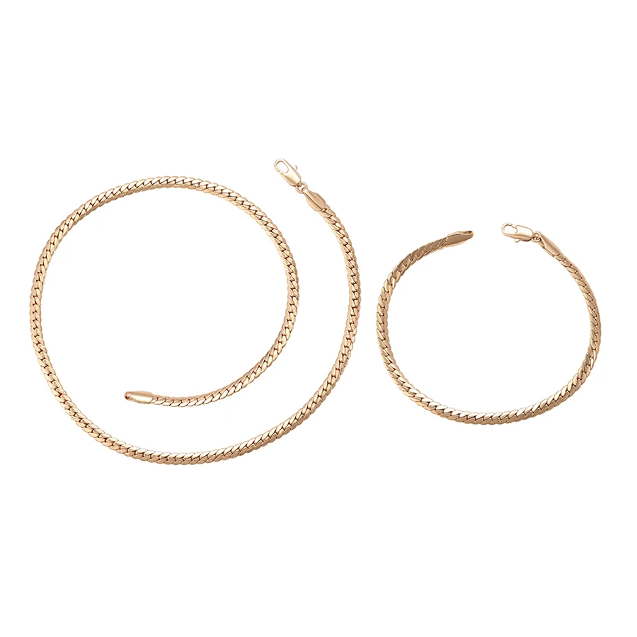 

65560 xuping popular set 2019 new arrival 18k gold plated girl'snecklace and bracelet jewelry sets