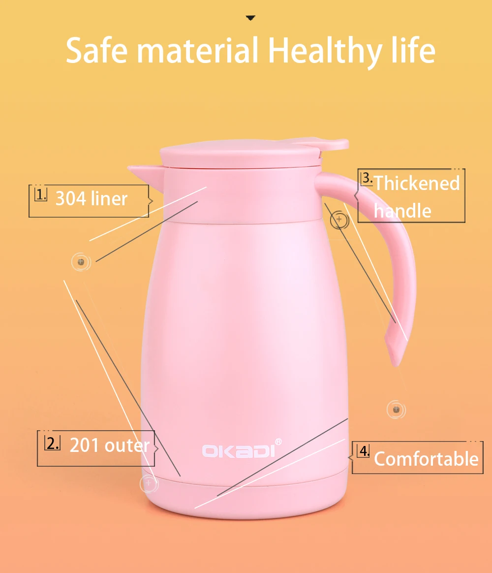 Thermal Coffee Carafe Stainless Steel 1 Liter Water Pot Buy Indian