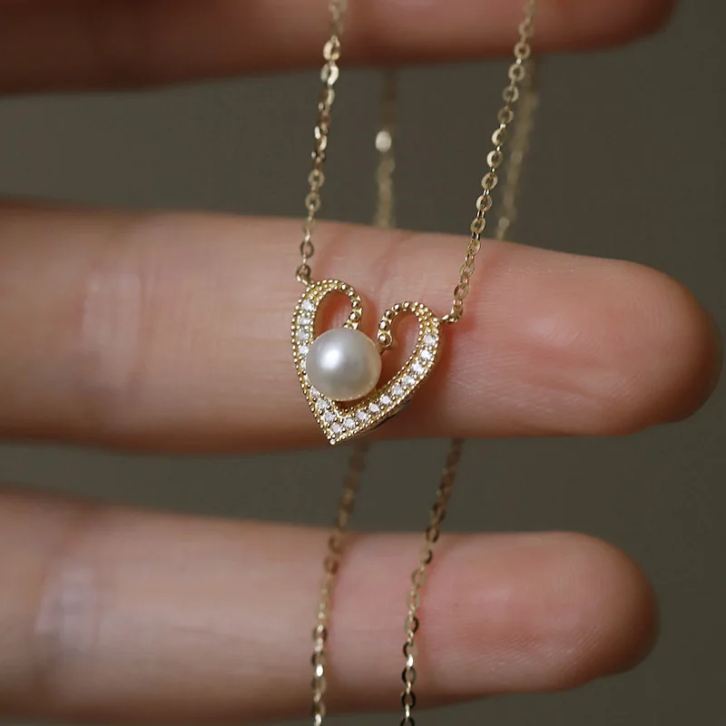 

Rainbowking heart pearl chocker jewelry gold jewellery women chain custom statement necklace set for women colar