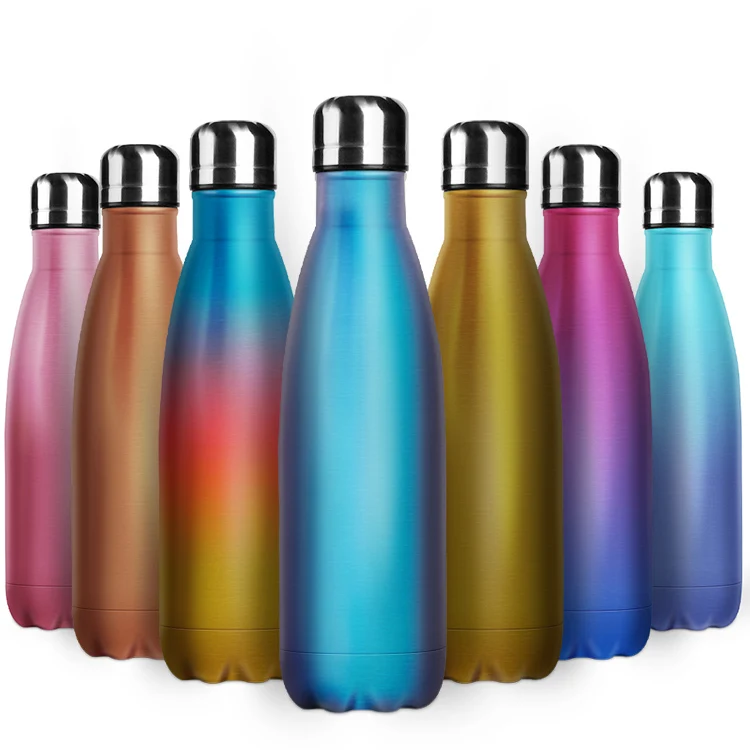 

Custom color and logo 12oz double wall insulated Cola shape cold water bottle outdoor stainless steel cold vacuum flasks, Customized color