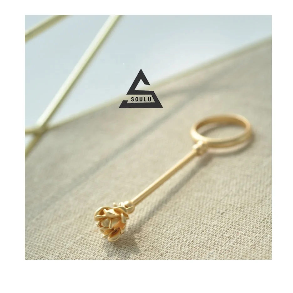 

Cigarette holder ring pipe 2020 new Vintage Rose Gold dumb gold smoking ring adjustable smoking holder
