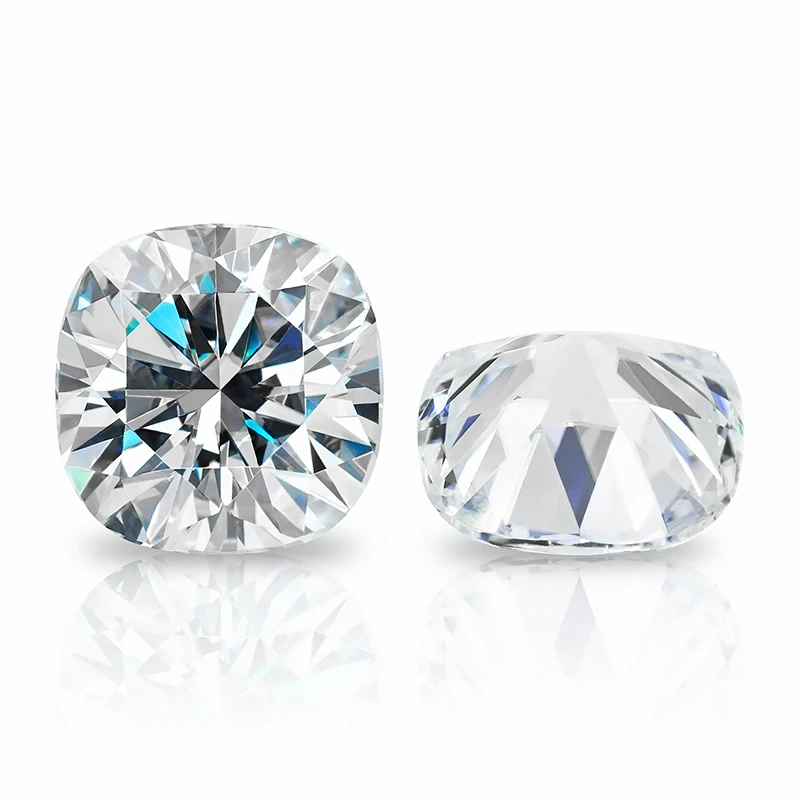 

RINNTIN MCU01 EF Color VVS Loose Moissanite Factory Ready Stock Colorless Cushion Cutting Moissanite Diamond, White ef