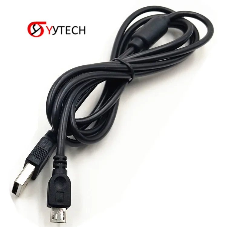 

SYYTECH 1.8m Data Cable Charger Line USB Cable Controller Charging Cable for PS4 Internal magnetic ring anti-interference, Black