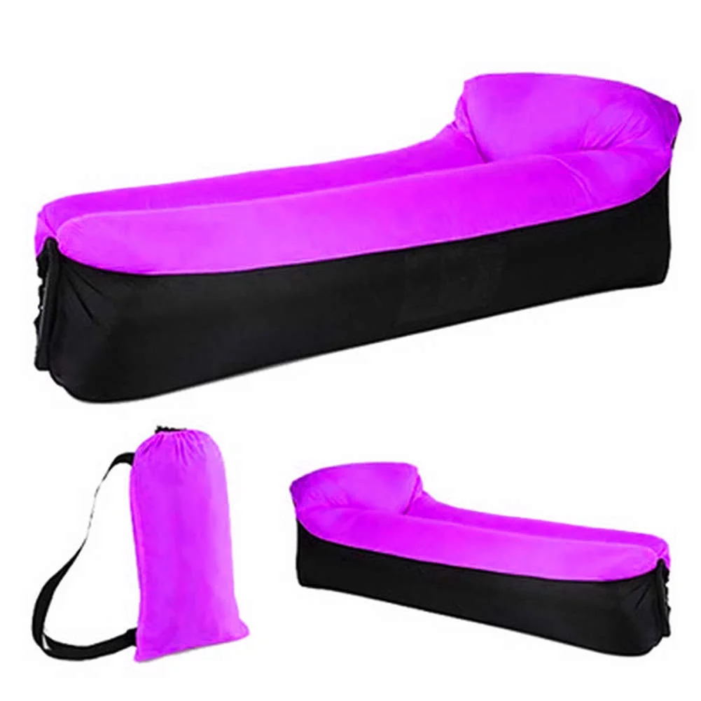 

Inflatable Sofa Outdoor Waterproof Anti-Air Leaking Lounger Air Sofa Portable, Purple