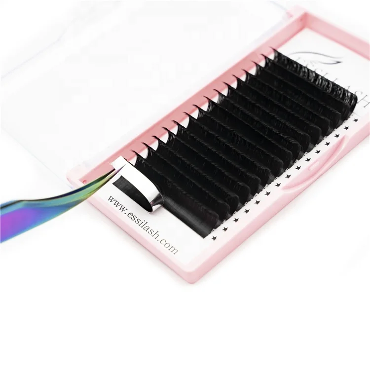 

Wholesale Silk Mink Lash Long Length 25mm Color Bottom Eye Lashes With Case, Dark matte black