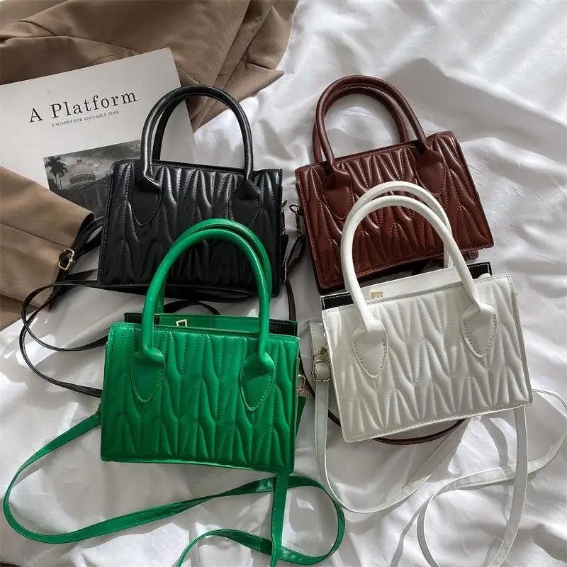 

Bb574 2022 New Fashion Classic Solid Pu Leather Handbags For Women Hot Sale Suka