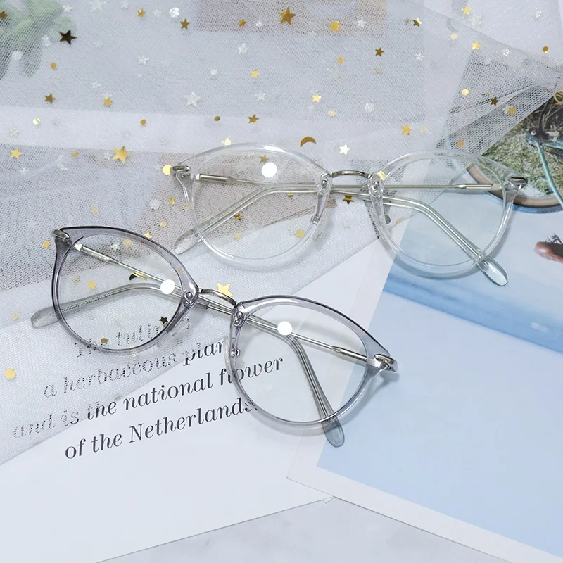 

Anti Blue Light Computer Glasses Spectacles Round Metal Clear Glasses Male Female Transparent Eyeglasses Frame Optical Spectacle, 8 colors