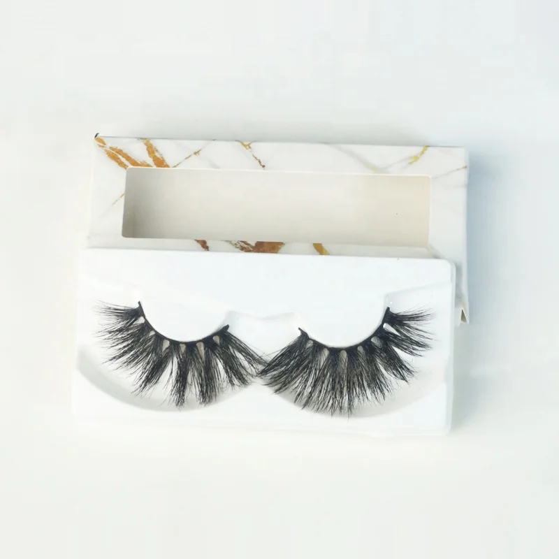 

3d fluffy mink faux eyelashes private label mink eyelashes and custom boxes 25mm 3D mink eye lashes