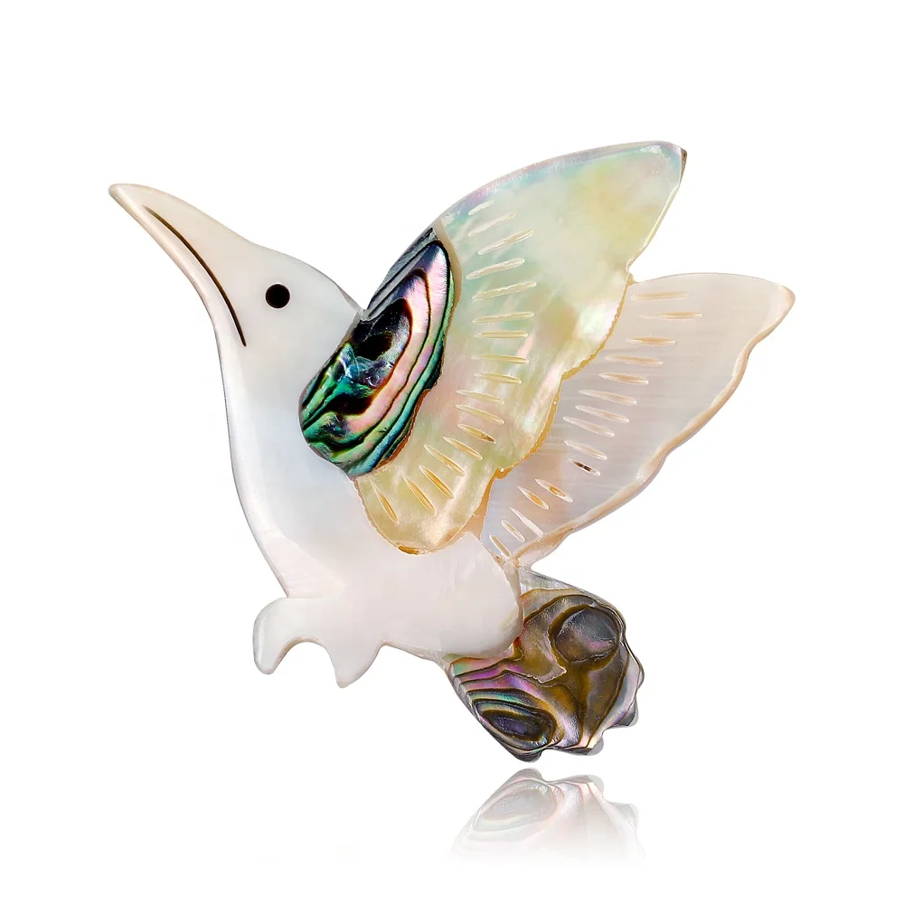 

Seagull Fashion Alloy Abalone Shell Decoration Brooch