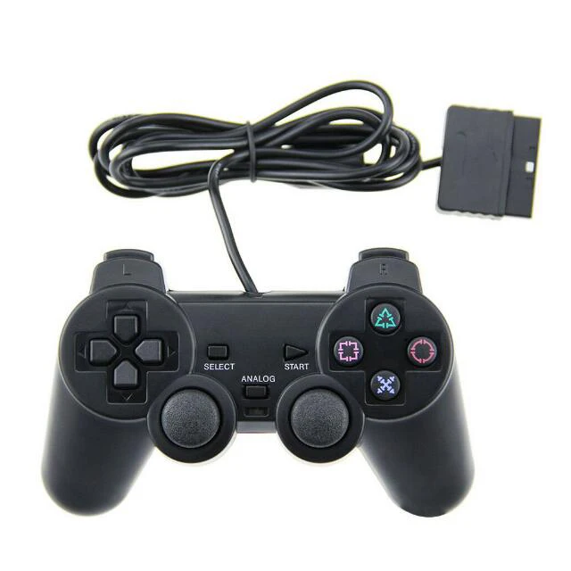 

Brand New Video Gaming Console Wired Controller for playstation2 USB Wired Controller for PS2, Black