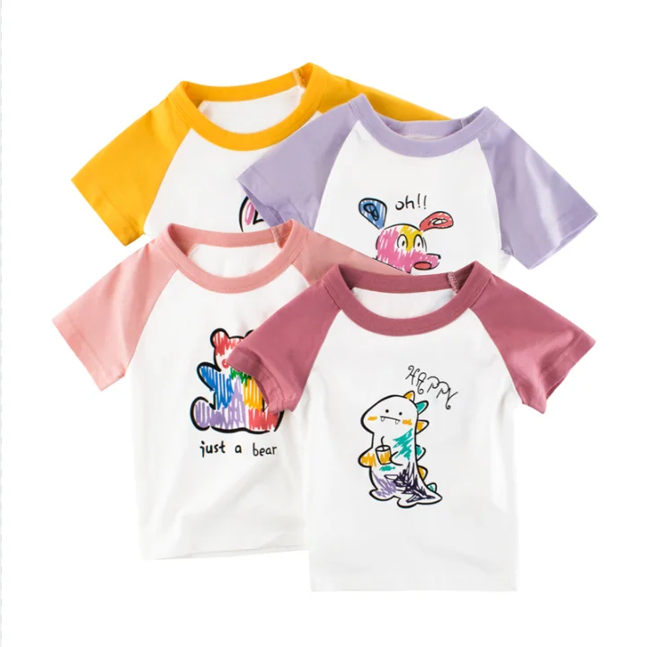 

Fashion Custom Summer Children Clothing Boutique Girl Short Sleeve T Shirt For Children Girls