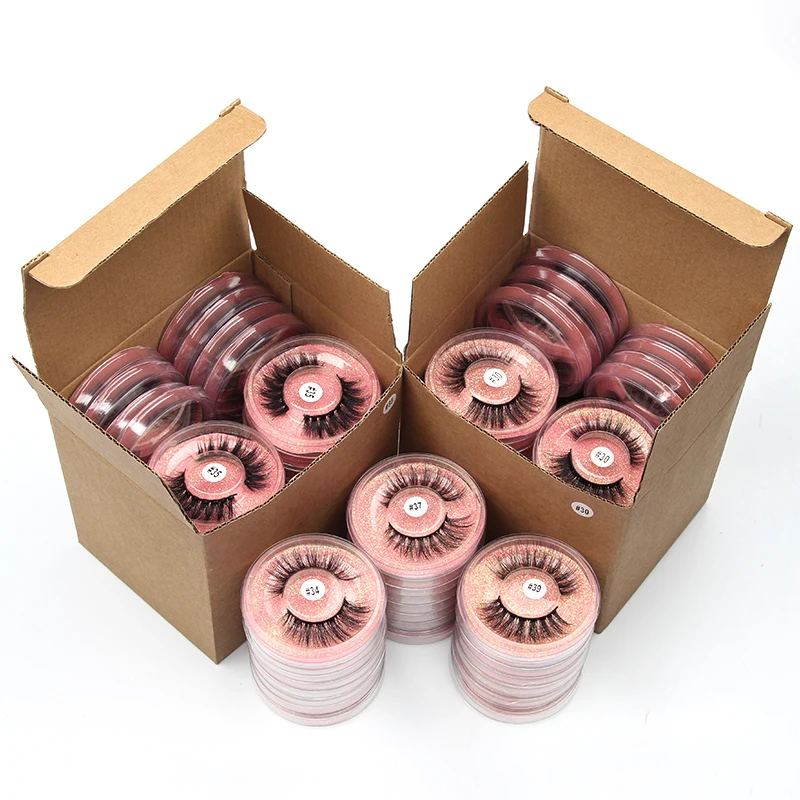 

QY Natural long false eyelashes fluffy and slender artificial mink eyelashes are soft and thick handmade eyelashes in bulk, Natural black
