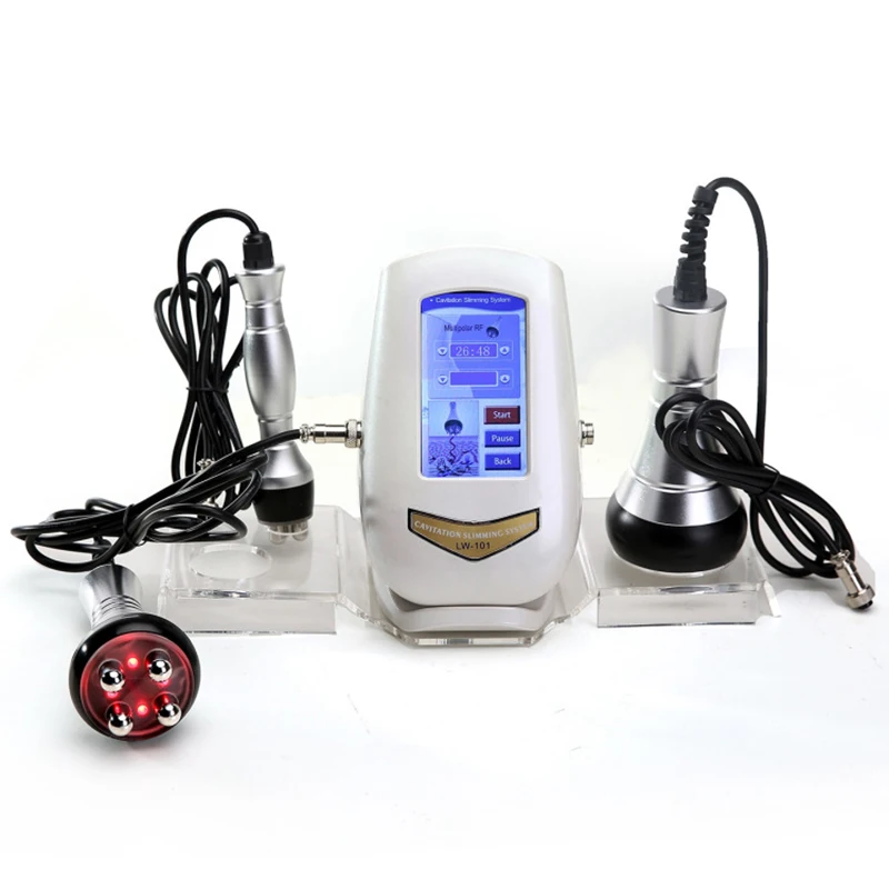 

3 In 1 Portable Weight Loss Ultrasound Fat Vacuum Cavitation System Machine 40K Rf Body Slimming Machine Blasting Fat Instrument, White