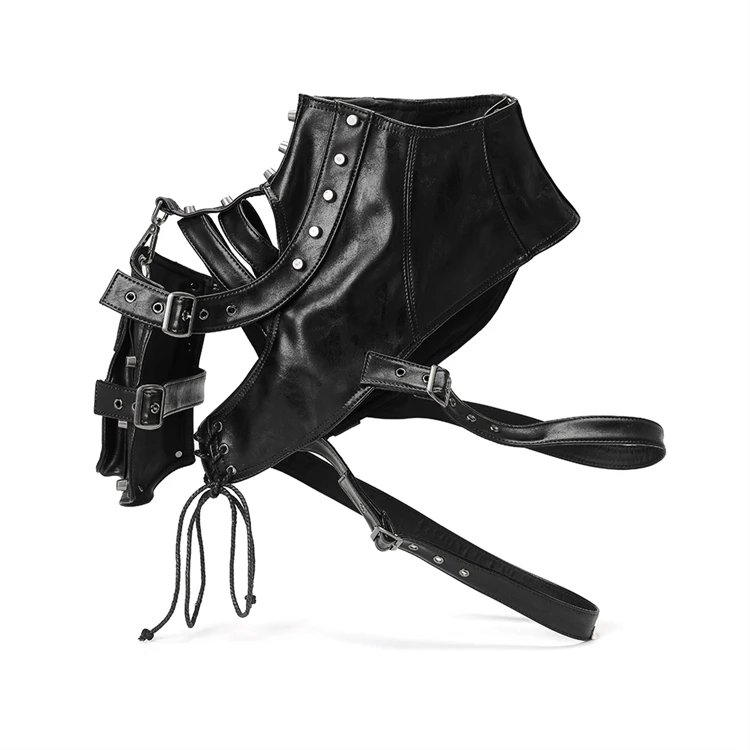 

fashion streetwear functional tactical cross shoulder bags hip hop chest rig Arm bag, Black