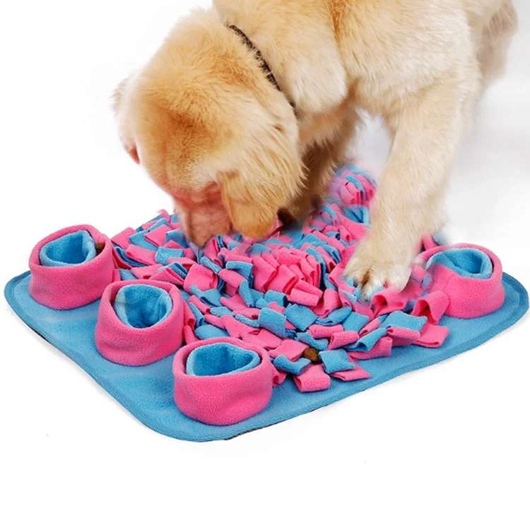 

Dog Screaming Educational Toy Training Slow Feeding Mat Release Pressure Non-slip Dog Pet Sniffing Mat, Blue &pink