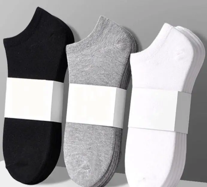 

socks men solid color cotton breath ankle socks black white grey 10 pairs of comfort socks for men and women