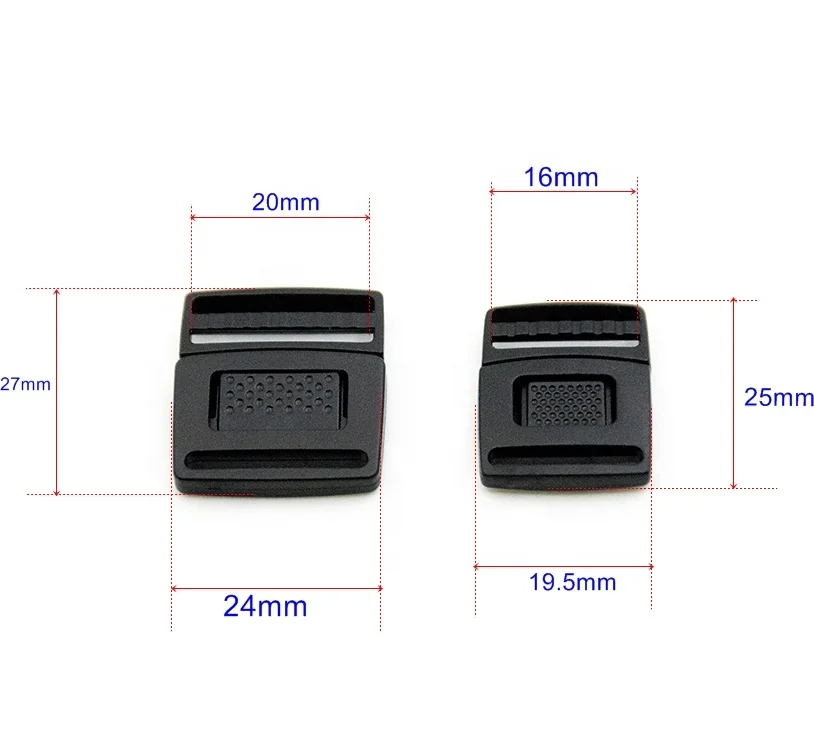 

Factory Sale Plastic Black Center Release Buckle Bag Buckle for Backpack Schoolbag Garments