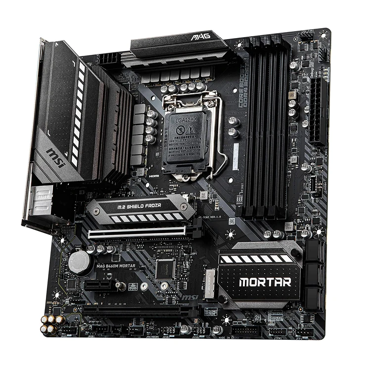 

MSI MA G B460M Mortar Gaming Motherboard mAT 10th Gen In tel Core AMD Socket DDR4 CFX Dual M.2 Slots USB 3.2 Gen