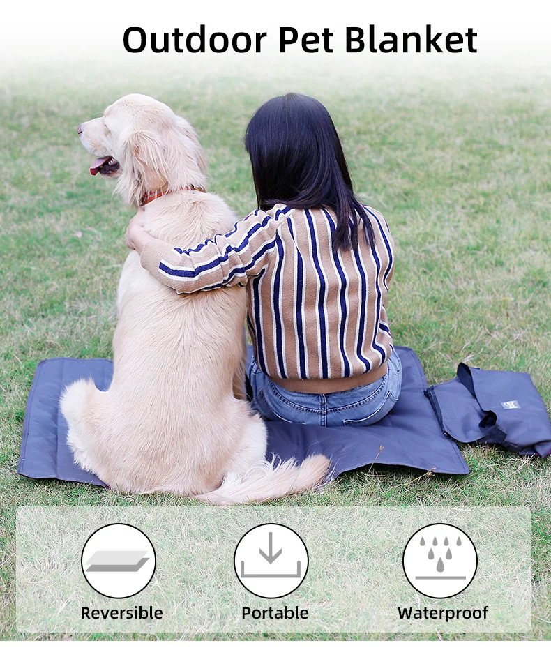 Portable Pet Blanket Indoor Outdoor Waterproof Durable Dog Bed Mat Pad