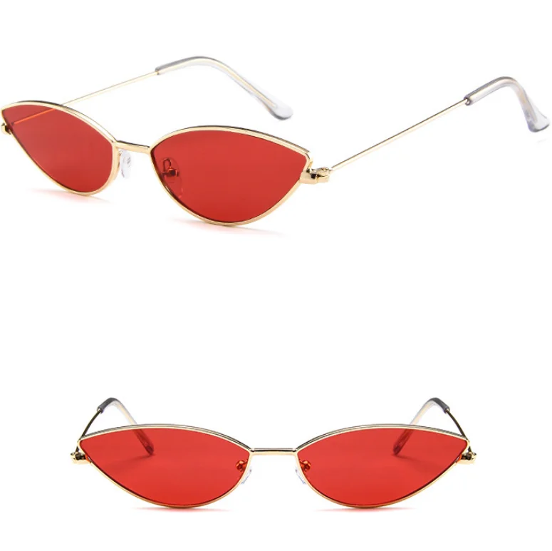 

2022 Sexy Triangle women men sun glasses lover eyeglasses metal small frame cateye eyewear fashion sunglasses