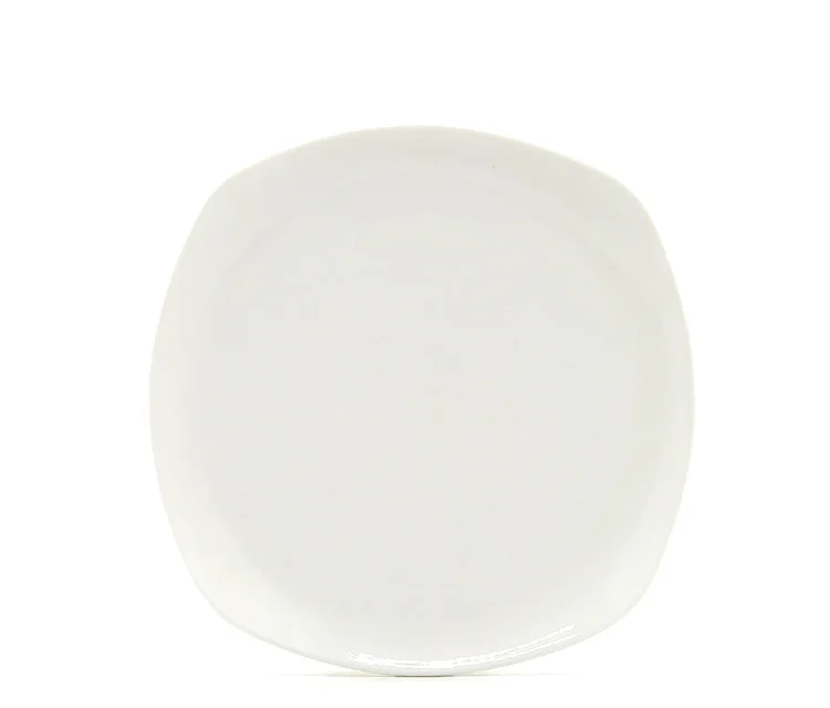 Wholesale ceramic serving dish plate cheap bulk flat white porcelain dinner plates for wedding customized plates