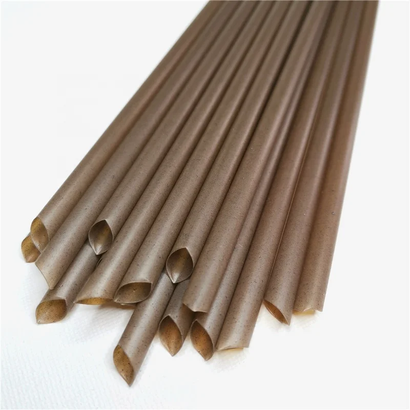 

6*210 MM / 8*210 MM / 12*210MM Disposable Compostable Sharp End Coffee Grounds Straws