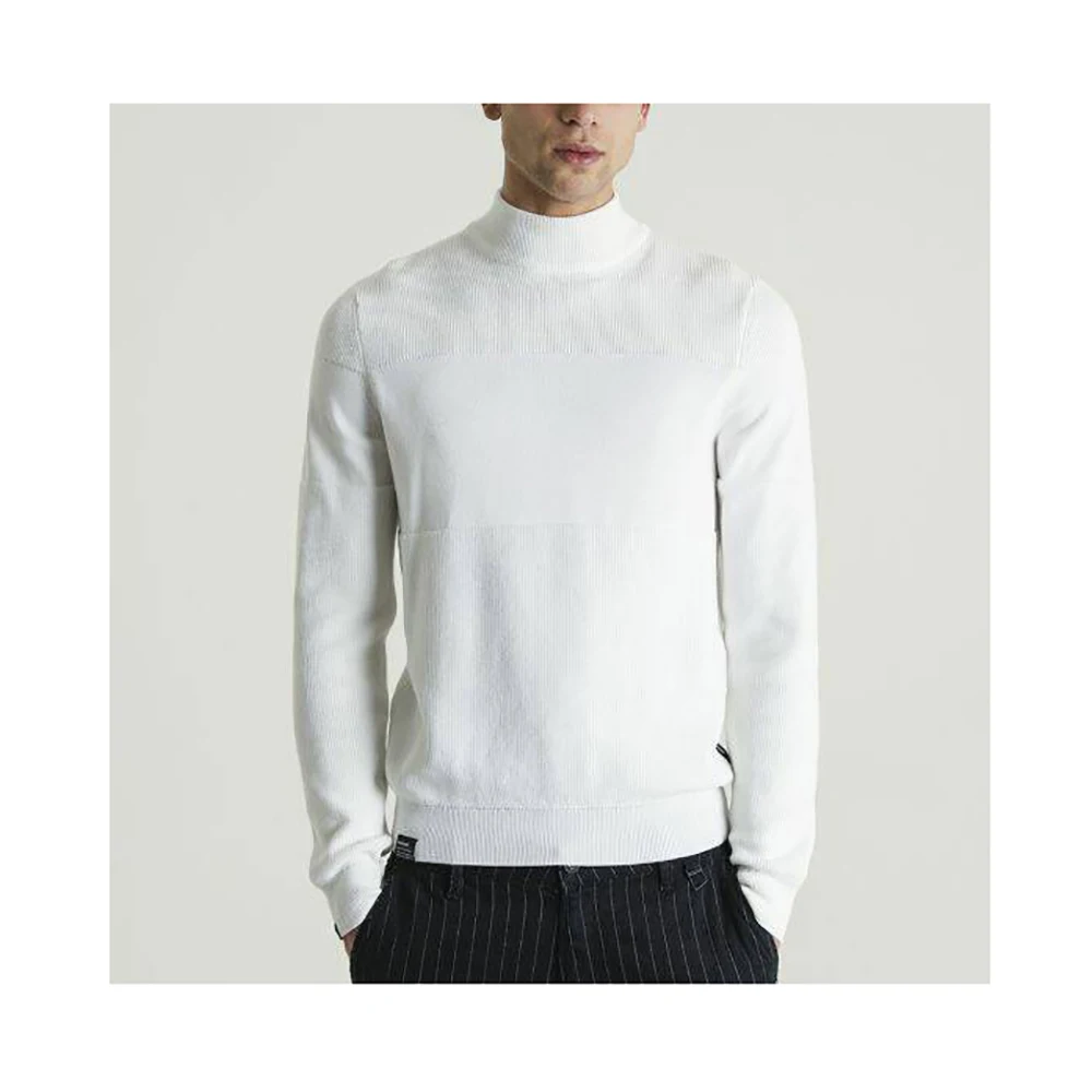 

Solid Color Slim Elastic Thin Pullover Men Turtleneck Sweater Knitting Spring Autumn Turtleneck Men Clothing Wholesale